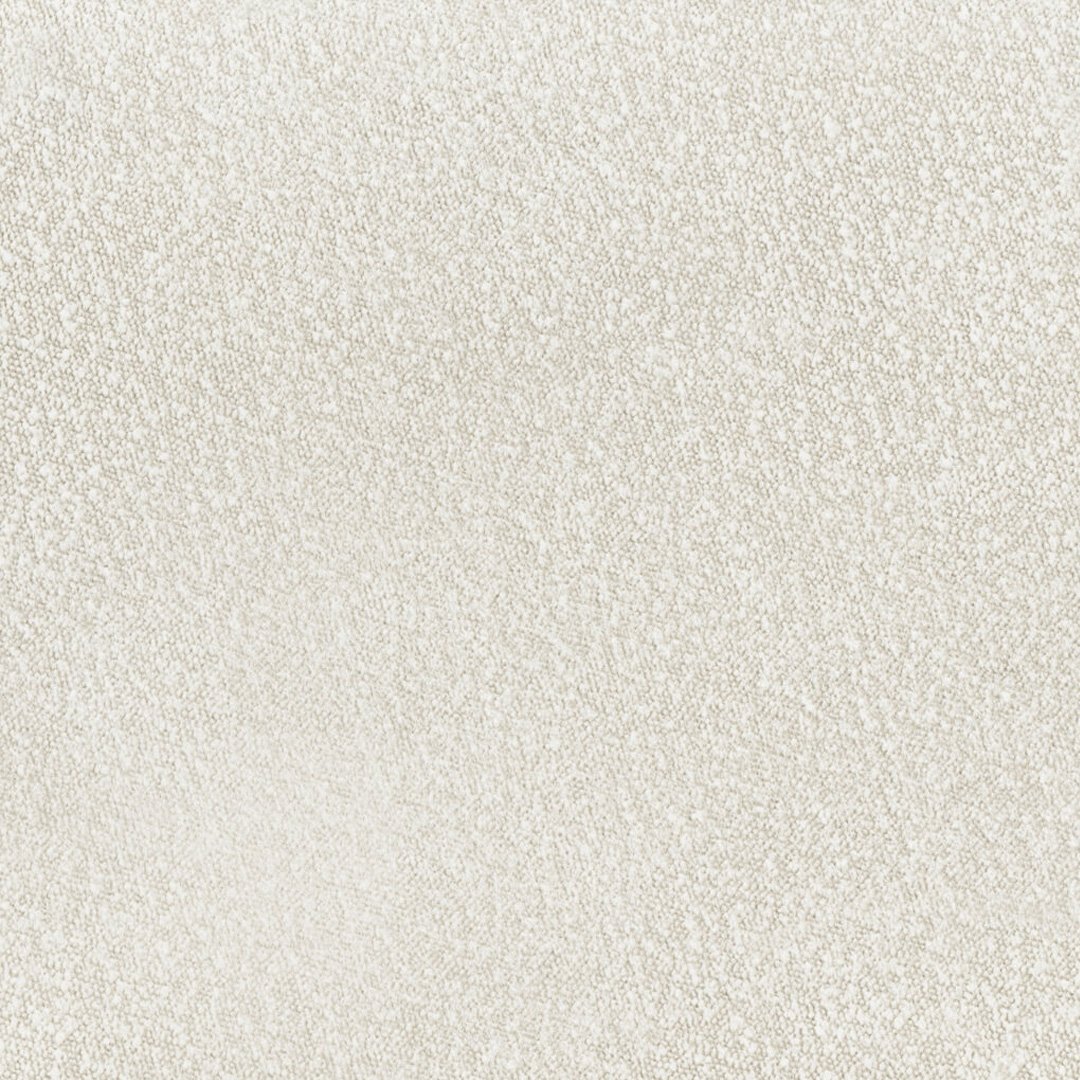 Swatch of the Ivory boucle fabric of the armchair