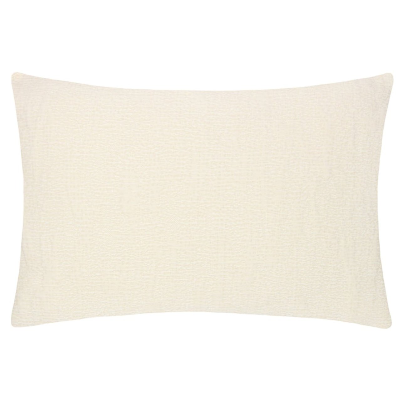 Rectangular cushion in natural coloured chenille fabric
