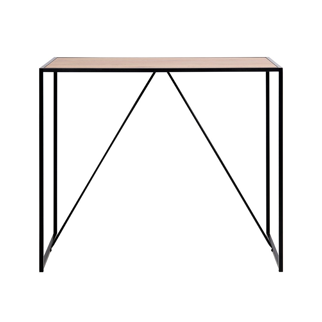 Front view of the See Bar Table showcasing its dainty design