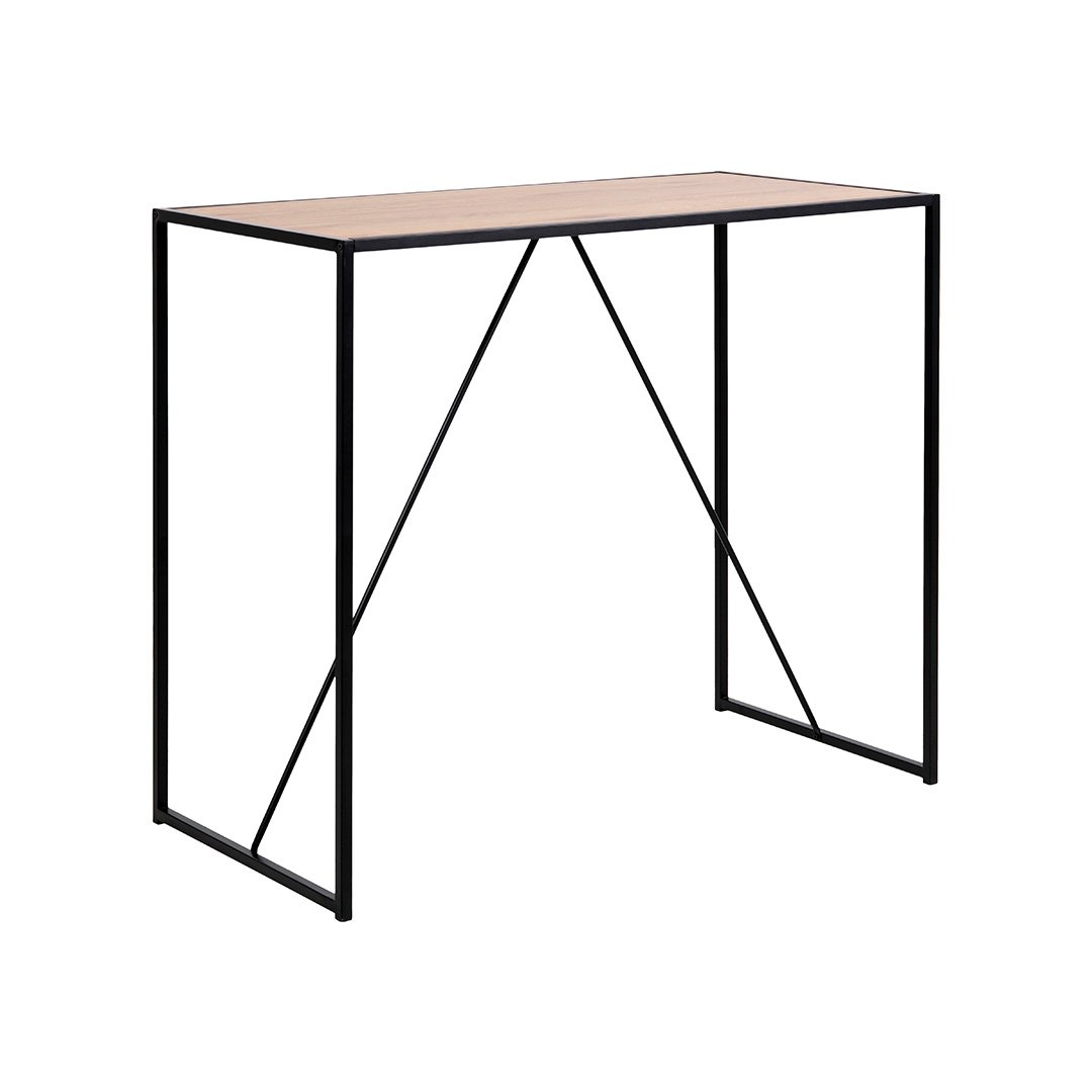 Angled view of the See Bar Table with a focus of the rectangular shapes it forms