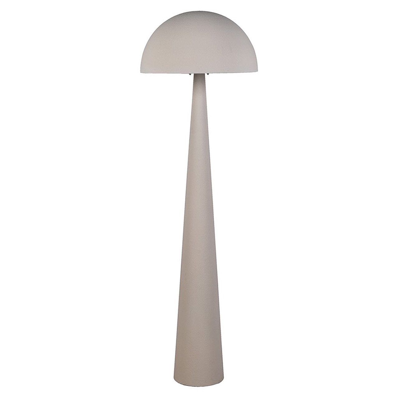 Mushroom inspired floor lamp in a neutral grey-beige colour