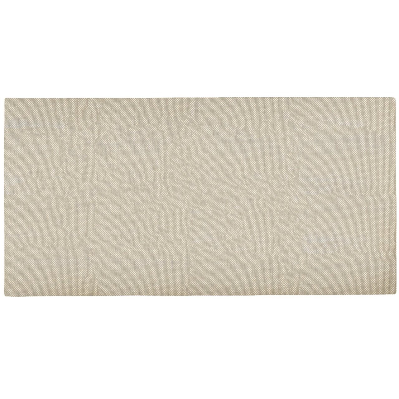 Full view of the Rectangular headboard upholstered in light vanilla hue