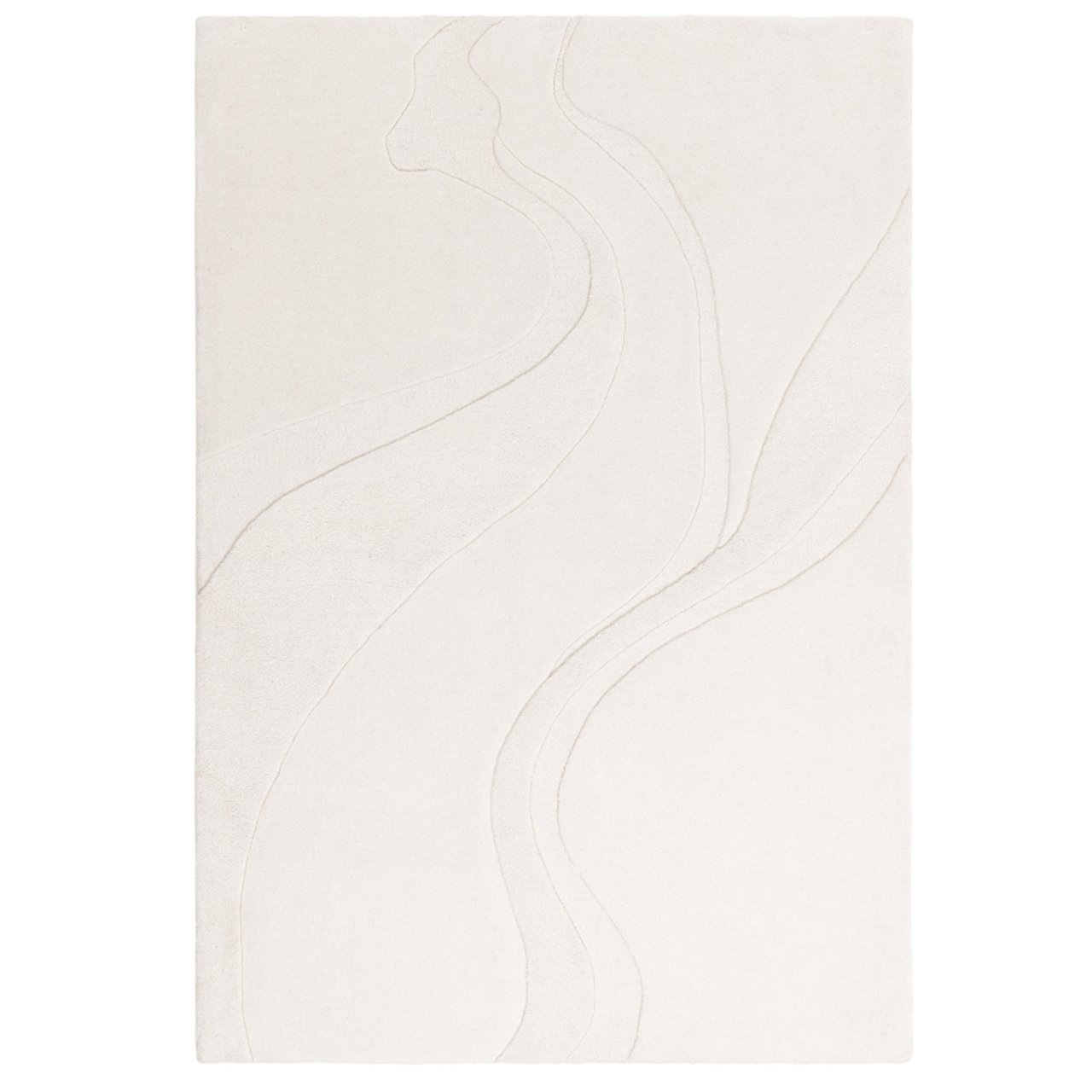 Full view of the ivory coloured olsen rug
