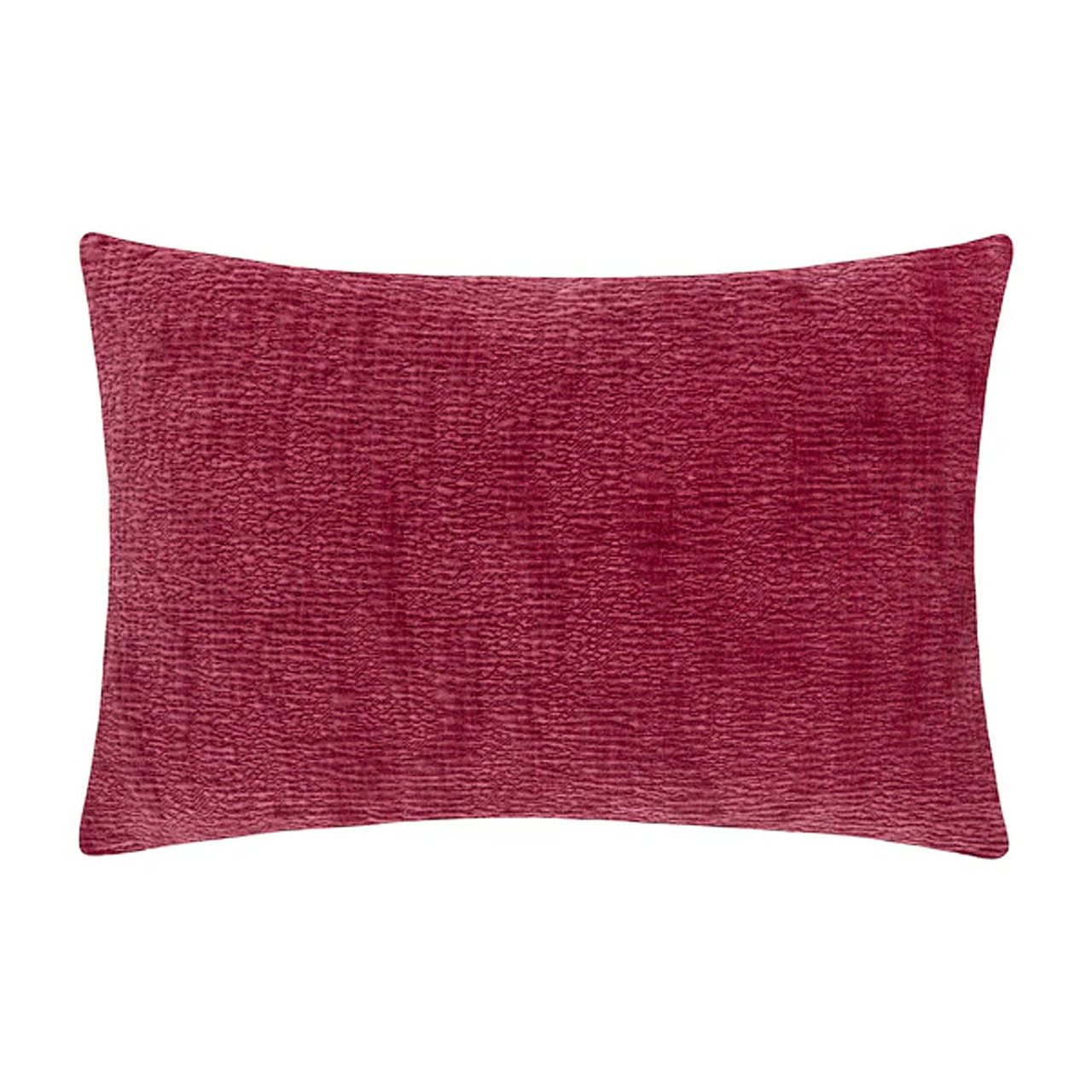 Red Rectangular cushion in chenille fabric