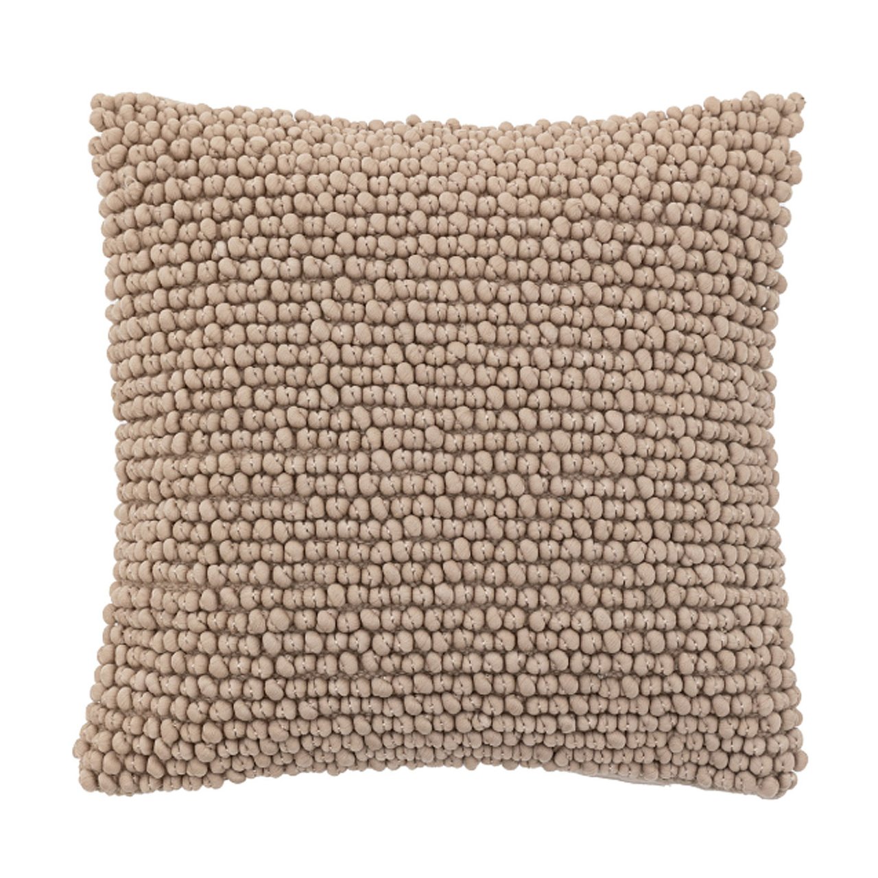 Scatter Cushion with a tactile, tufty front in a Taupe colour