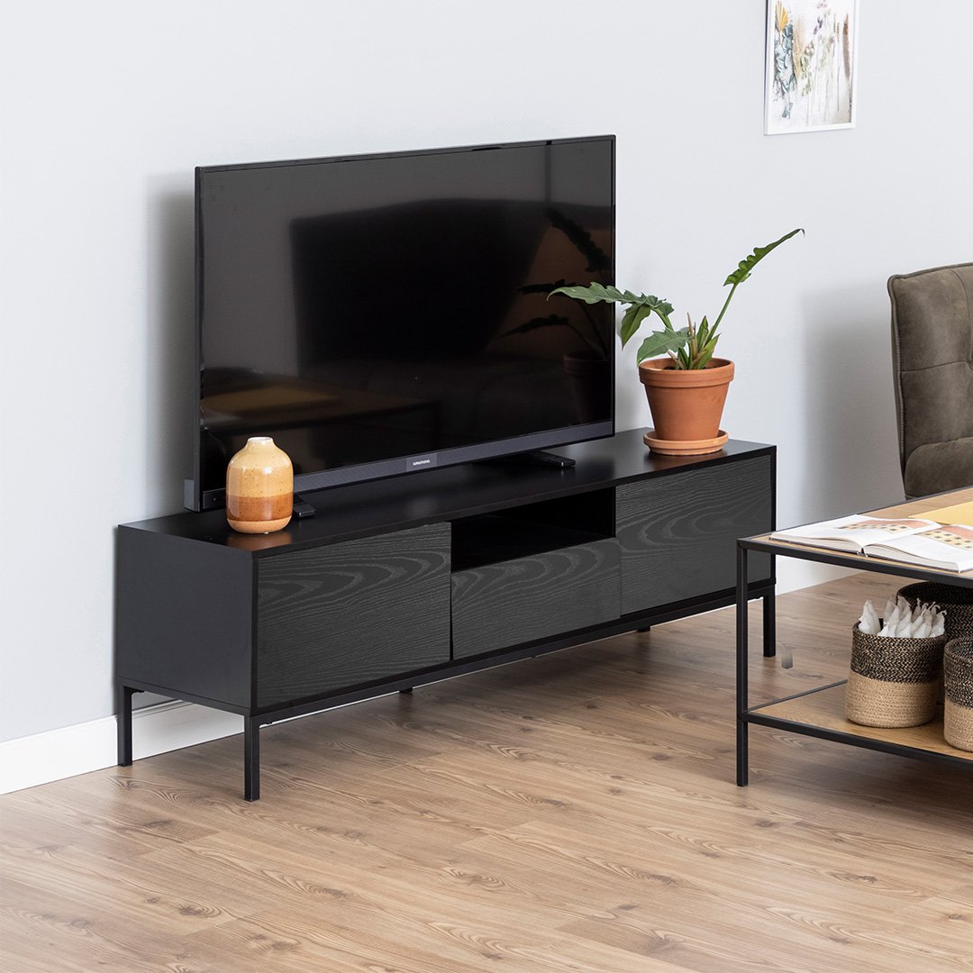 Lifestyle Shot of the See TV Unit showing it with a TV and other accessories