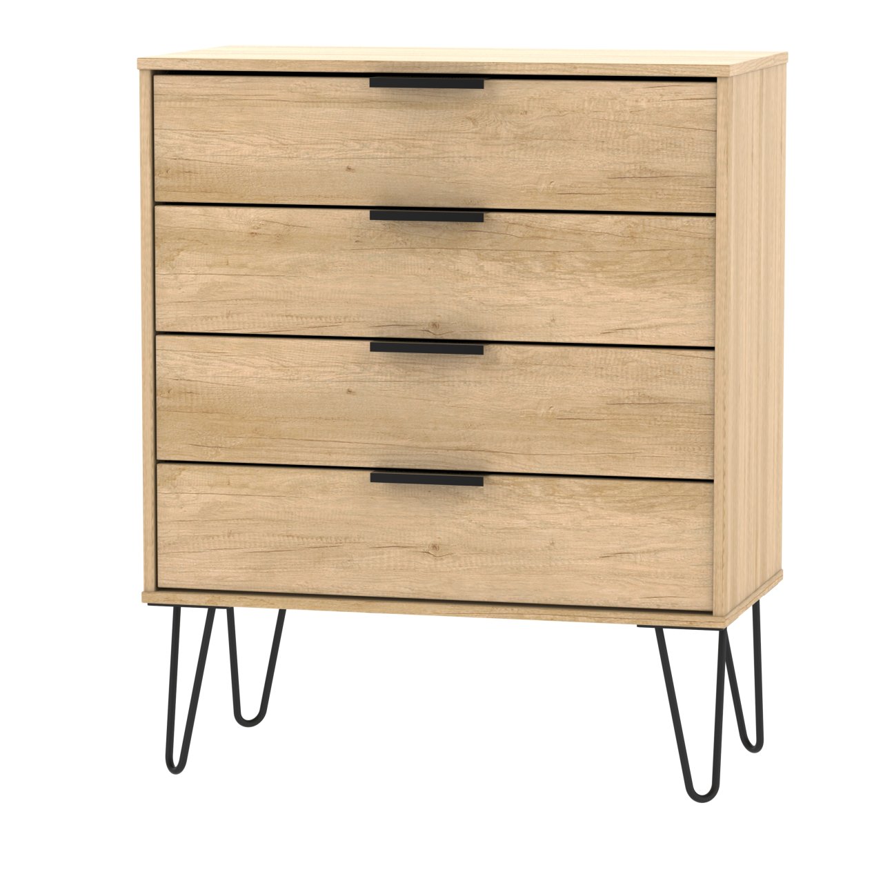 Hazel 4 Drawer Chest With Hairpin Legs - Base Furnishings